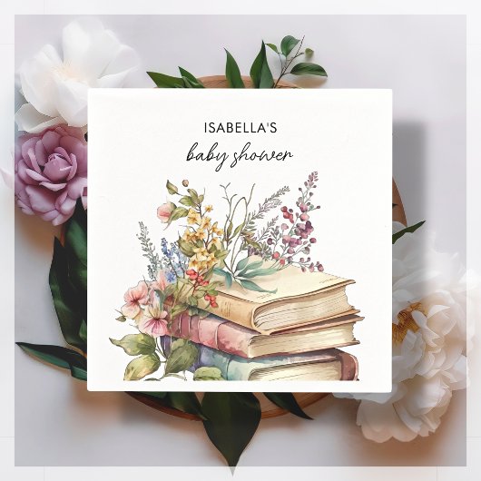 Serviette En Papier Thème du livre | BABY SHOWER