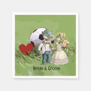 Serviette En Papier Thème du mariage de ballon de football