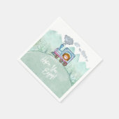 Serviette En Papier Thème du train fête d'anniversaire (Coin)