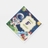 Serviette En Papier Thème Espace Aquarelle (Coin)