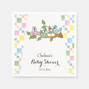 Serviette En Papier Thème espiègle de baby shower d'écureuil