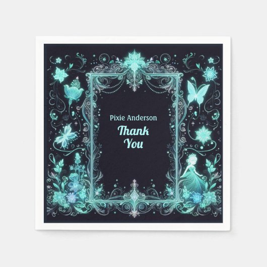 Serviette En Papier Thème Fairy Fairy Party - Fairytale After Dark (Devant)