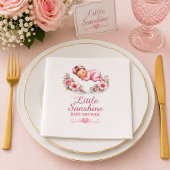 Serviette En Papier Thème Fleur de Nuage de Bébé Endormi Rêveur