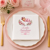 Serviette En Papier Thème Fleur de Nuage de Bébé Endormi Rêveur
