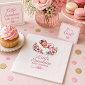 Serviette En Papier Thème Fleur de Nuage de Bébé Endormi Rêveur