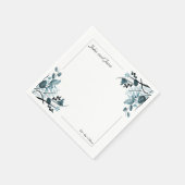 Serviette En Papier Thème Fleur Orientale (Coin)