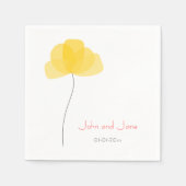 Serviette En Papier Thème fleur simple (Devant)