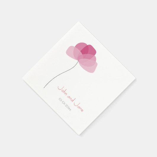 Serviette En Papier Thème fleur simple (Coin)