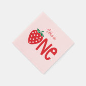 Serviette En Papier Thème fraise Premier Anniversaire Papier (Coin)