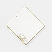 Serviette En Papier Thème Golden Lilies Fête Adulte (Coin)