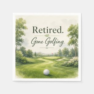 Serviette En Papier Thème golf pour la fête de retraite d'un golfeur