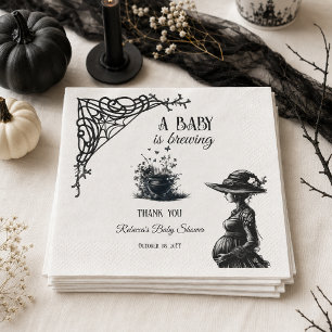 Serviette En Papier Thème Halloween Bébé en route Fête de Naissance Bé
