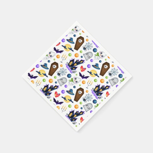 Serviette En Papier Thème Halloween mignon (Coin)