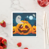 Serviette En Papier Thème Halloween mignon (En situation)