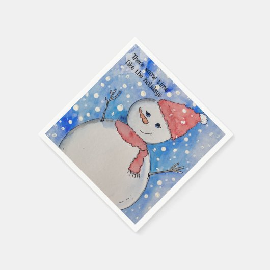 Serviette En Papier Thème hiver Papier serviettes, Cocktail Standard (Coin)