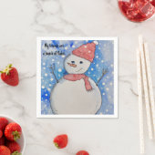 Serviette En Papier Thème hiver Papier serviettes, Cocktail Standard (En situation)