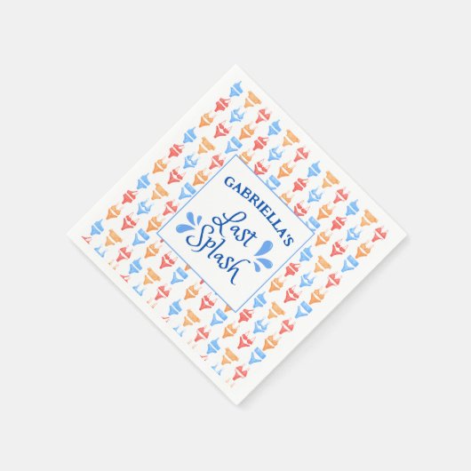 Serviette En Papier Thème "Last Splash" Personnalisé pour Enterrement (Coin)