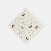 Serviette En Papier Thème Lune céleste (Coin)