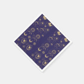 Serviette En Papier Thème Lune céleste et Soleil (Coin)