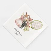 Serviette En Papier Thème Mariage de tennis (Coin)