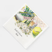 Serviette En Papier Thème Mariage de tennis (Coin)