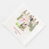 Serviette En Papier Thème Mariage de tennis (Coin)