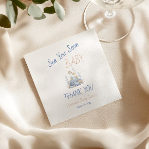 Serviette En Papier Thème Marin Sous L'Océan Bientôt Cadeaux De Bébé