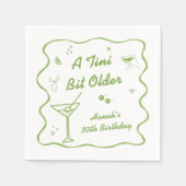 Serviette En Papier Thème Martini Anniversaire (Devant)