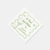 Serviette En Papier Thème Martini Anniversaire (Coin)