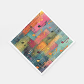 Serviette En Papier Thème Musical Art Abstrait (Coin)
