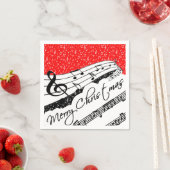 Serviette En Papier thème musical de Joyeux Noël (En situation)