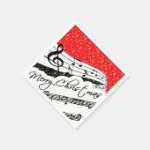 Serviette En Papier thème musical de Joyeux Noël (Coin)