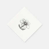 Serviette En Papier theme napkins for her with daisy (Coin)