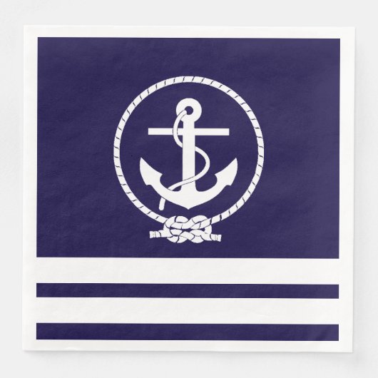 Serviette En Papier Thème nautique (Devant)