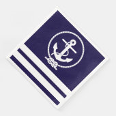 Serviette En Papier Thème nautique cool et élégant (Coin)