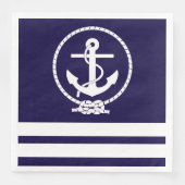 Serviette En Papier Thème nautique cool et élégant (Devant)