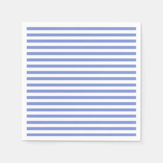 Serviette En Papier Thème nautique - Marine Blue Striped Papier Napkin (Devant)