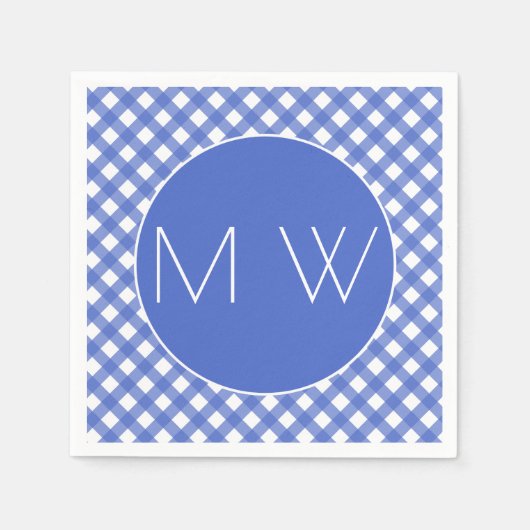 Serviette En Papier Thème nautique - Papier Monogramme de marine (Devant)