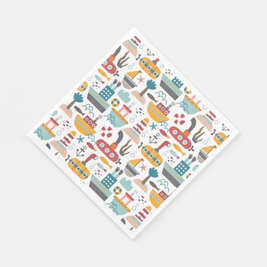 Serviette En Papier Thème nautique serviettes (Coin)