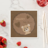 Serviette en papier thème ourson de la forêt pour (En situation)