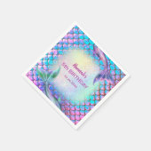 Serviette En Papier thème petite sirène motif Anniversaire (Coin)