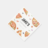 Serviette En Papier Thème Pizza Anniversaire (Coin)