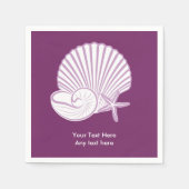 Serviette En Papier Thème Plage Violet (Devant)