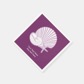 Serviette En Papier Thème Plage Violet (Coin)