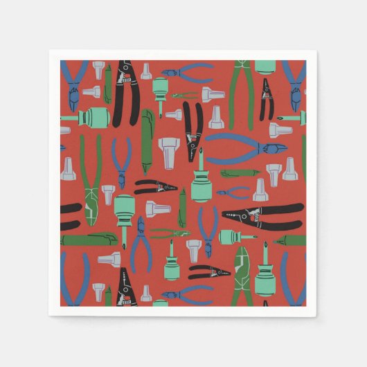 Serviette En Papier Thème professionnel de construction (Devant)