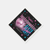 Serviette En Papier Thème Rétro Années 70 Néon Boule à Facettes Enterr (Coin)