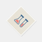 Serviette En Papier Thème Science Becher & Tube à essai (Coin)