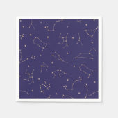 Serviette En Papier Thème Solareclipse étoile d'or céleste (Devant)
