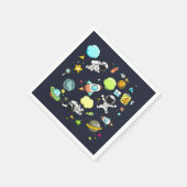 Serviette En Papier Thème spatial cool - Astronauts & Rocket Ships (Coin)