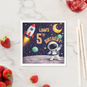 Serviette En Papier Thème spatial Espace extra-atmosphérique Navire-fu (En situation)